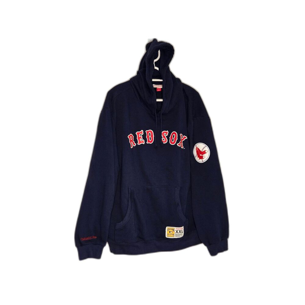 Mitchell & Ness Boston Red Sox City Collection Hoodie Navy Mens Size 2XL MLB